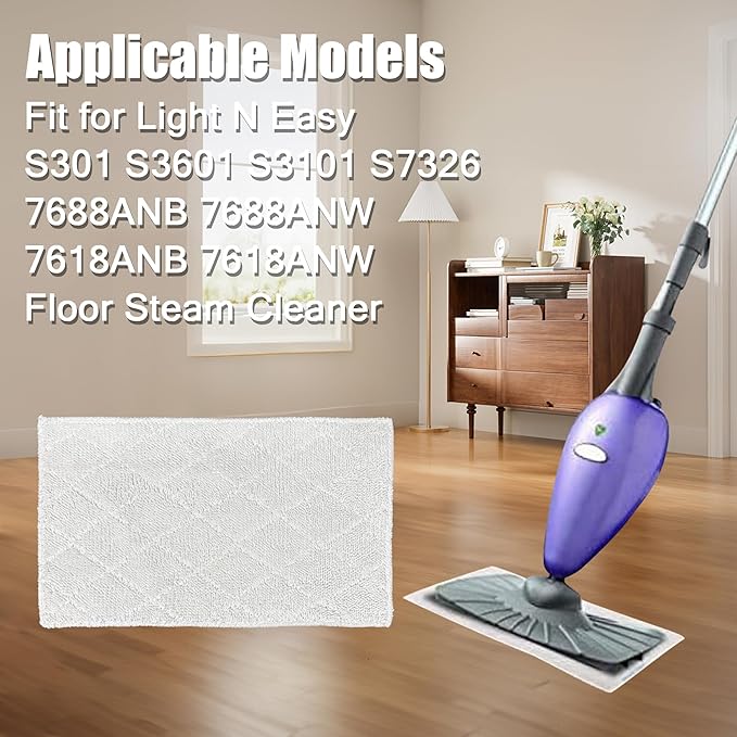 Light 'N' Easy Steam Mop Pads Replacement Reusable - Image 4