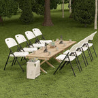 Nazhura 350 Weight Limit Heavy Duty Plastic Folding Chair with Reinfoced Steel Frame for Indoor and Outdoor, Wedding, Party, Restaurant, Meeting Room, Patio and Garden (White, 10 Pack) - Image 8