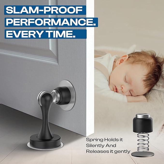 OmHome Magnetic Door Stopper for Bottom of Door, Magnetic Door Stop Soft - Image 5