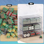 BTSKY 3 Pack Clear Acrylic Battery Storage Organizer - Image 5