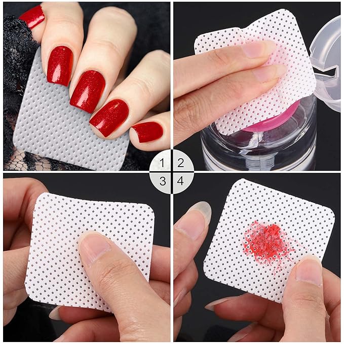 1000Pcs Nail Wipes Lint Free Gel Nail Polish Removers Cotton Pads Eyelash - Image 4