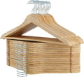 ELONG HOME Solid Wooden Hangers 30 Pack, Wood Suit Hangers by ELONGHOME