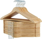 ELONG HOME Solid Wooden Hangers 30 Pack, Wood Suit Hangers by ELONGHOME