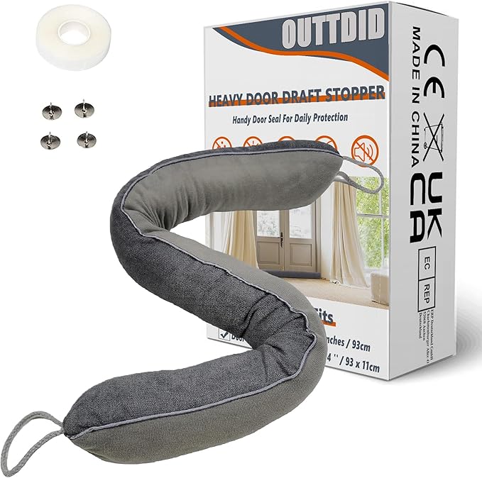 Door Draft Stopper 36 Inches Length x 4 Inches Width, Weighted Under Door Noise by OUTTDID