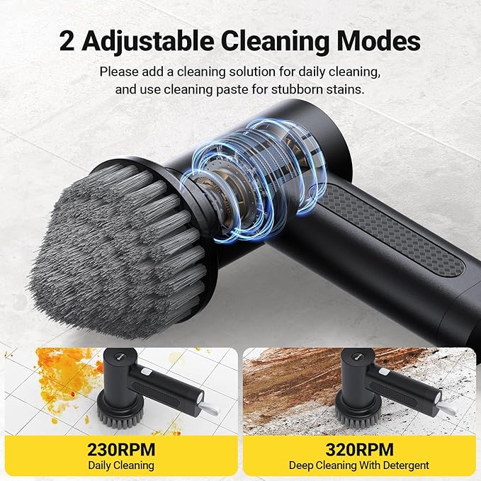 Electric Spin Scrubber, 3000 mAh Cordless Power Scrubber - Image 5