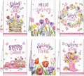 Breling Set of 6 Spring Kitchen Towels Tulip Dish Towel Flower Bathroom by Breling