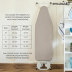 Encasa XO Ironing Board Cover and Pad 42"x14" - 4mm Felt Medium Iron Board - Image 7