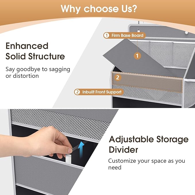 WISELIFE 5-Tier Over the Door Organizer - Image 5