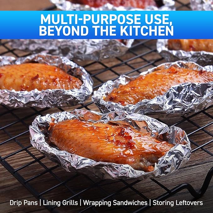 500 Count Pre-Cut Aluminum Foil Sheets, 9” Heavy Duty Pop Up Foil Sheets - Image 5