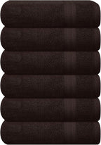 GLAMBURG Ultra Soft 6-Piece Hand Towel Set 16x28-100% Ringspun Cotton by GLAMBURG