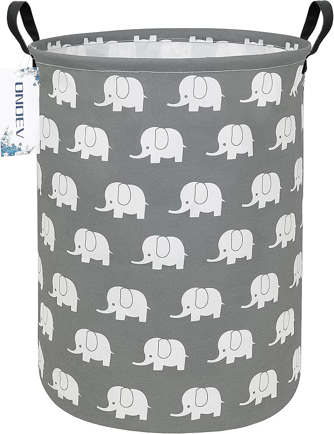 Round waterproof laundry basket, foldable storage basket, laundry Hampers by ONOEV