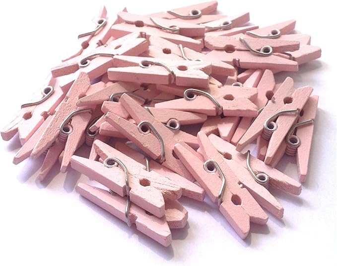 LWR CRAFTS Wooden Mini Clothespins 100 Per Pack 1" 2.5cm - Image 4