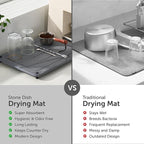 Stone Drying Mat for Kitchen Counter + Sink Caddy | 15.7"x11.8" Diatomaceous - Image 8