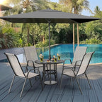 VINGLI Patio Chairs Set of 6 – Stackable Outdoor Dining Chairs with Comfortable Sling High Back Chairs and Armrests for Lawn, Poolside, Courtyard, Balcony, Garden, Yellow - Image 8