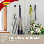 Command Medium Brushed Nickel Hooks, 2 Wall Hook and 4 Strips, Damage-Free - Image 3