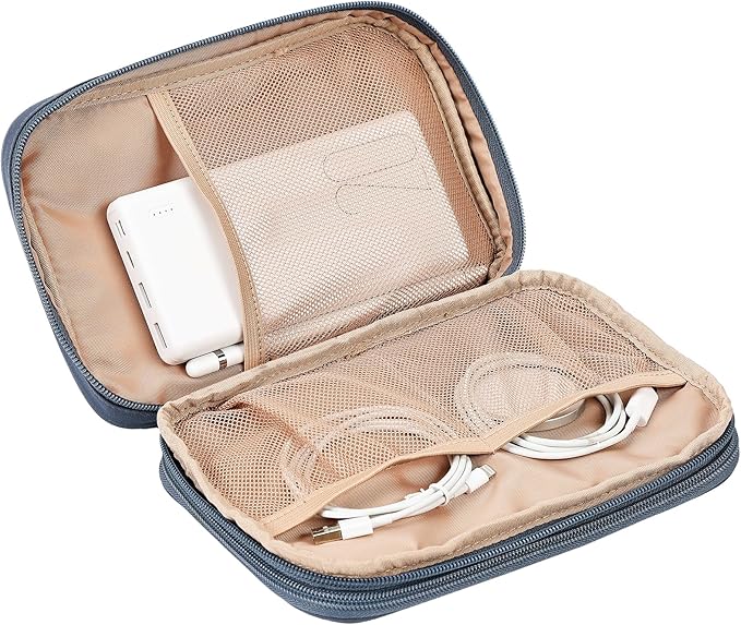 NISHEL Travel Cord Organizer Case, Double Layers Tech Electronic Bag, Essentials - Image 4