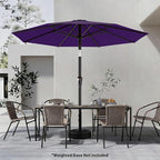 AreShark 9 FT Patio Umbrella for Outdoor, Outdoor Table Umbrella with Push Button Tilt and Crank, Outdoor Patio Umbrellas with 8 Sturdy Ribs for Market, Garden, Pool (Dark Purple) - Image 6