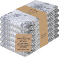 Urban Villa Christmas Kitchen Towels Grey Snowflake Print Premium Quality 100% by CottonTrends