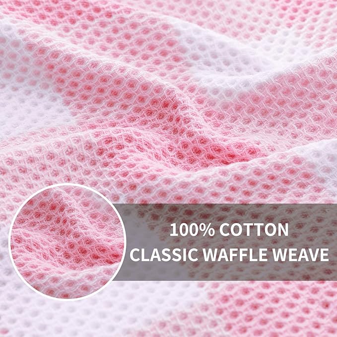 Homaxy 100% Cotton Waffle Weave Check Plaid Kitchen Towels, 13 x 28 Inches - Image 7
