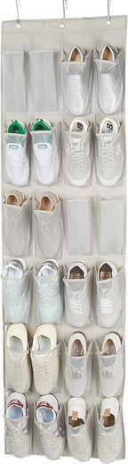 Amazon Basics 24 Medium Mesh Pocket Over-the-Door Hanging Shoe Organizer - Image 3