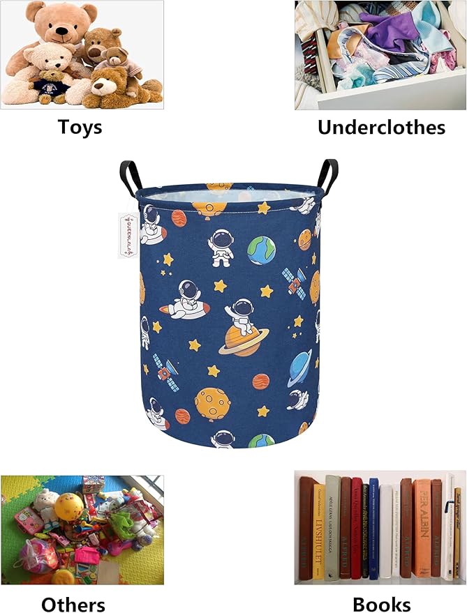 QUEENLALA Large Storage Basket, Laundry Hamper/Bathroom/Home Decor/Collapsible - Image 3