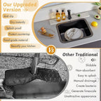 Stone Faucet Mat Handle Drip Catcher, Dish Drying Mat Soap Sponge Holder Tray - Image 7