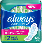 Always Ultra Thin Pads with Wings, Size 2, Long Super by Always