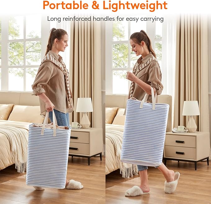 Lifewit 3 Pack Laundry Hamper Large Collapsible Laundry Baskets, Freestanding - Image 5