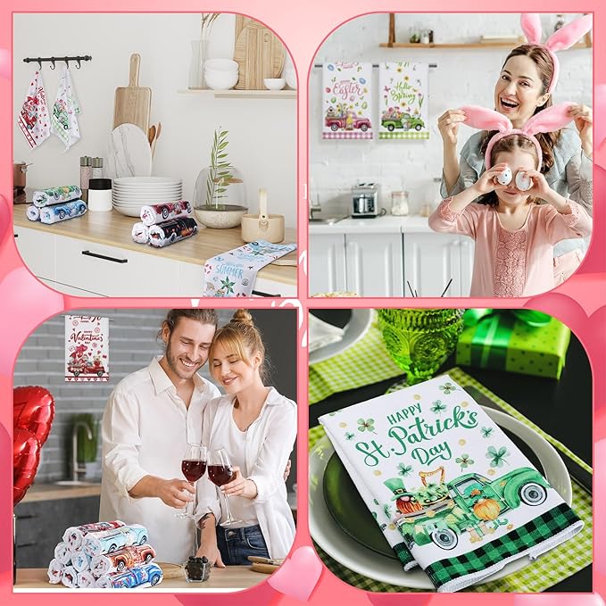 12 Pcs Seasonal Kitchen Towels Set - Image 4