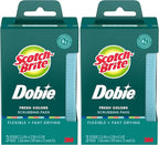 Scotch-Brite Dobie Non-Scratch All-Purpose Scrub Pads, 6 Total Pads, Reusable by Scotch-Brite