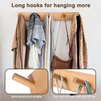 evory 2 Pack Coat Rack Wall Mount, 17 Inch Coat Hooks - Image 4