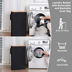 60L Slim Laundry Hamper, Narrow Laundry Basket - Image 5