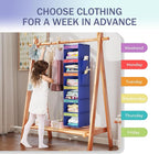 YOUDENOVA 6-Shelf Weekly Hanging Closet Organizer, Weekly Clothes Organizers - Image 5