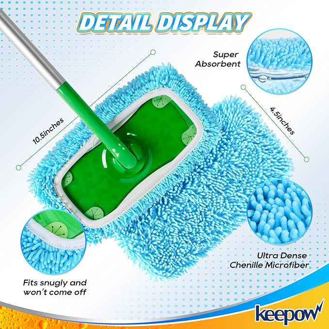 KEEPOW Wet Pads Refill for Swiffer Sweeper Mop and Sweep & Mop Deluxe - Image 3