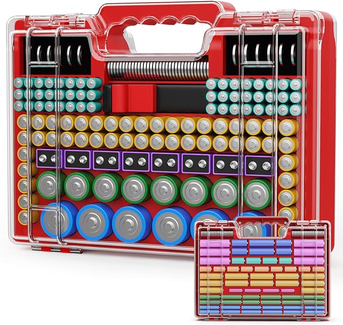 Battery Organizer Storage Holder Box Case by Tututry