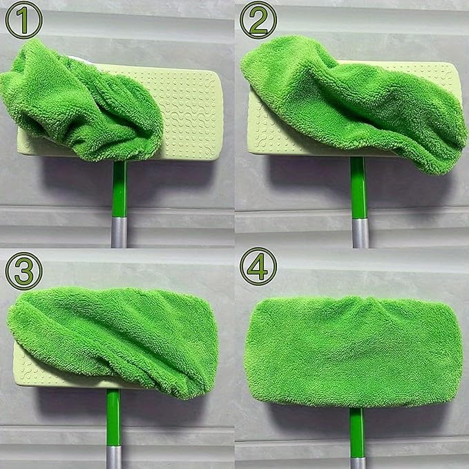 6-Pack Reusable Coral Fleece Mop Pads Washable Wet Mopping Cloths and Dry - Image 7