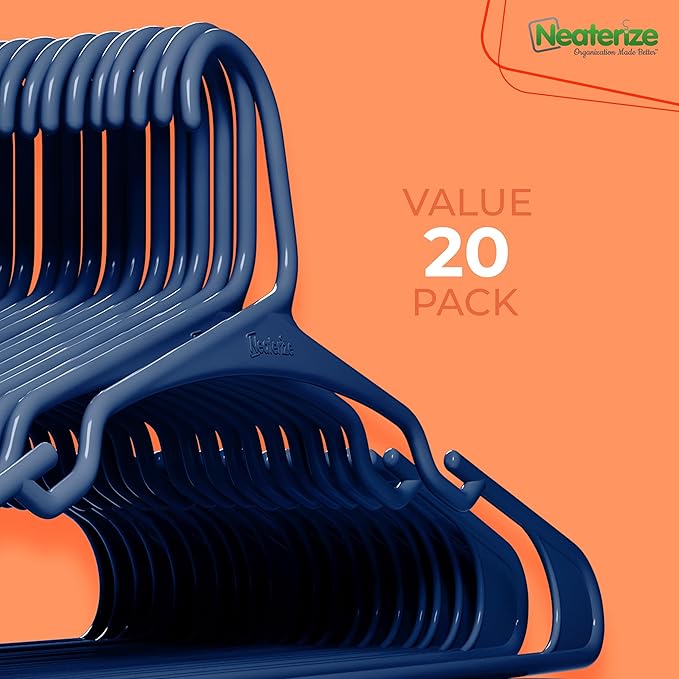 NEATERIZE Clothes Hangers Plastic 20 Pack - Image 7