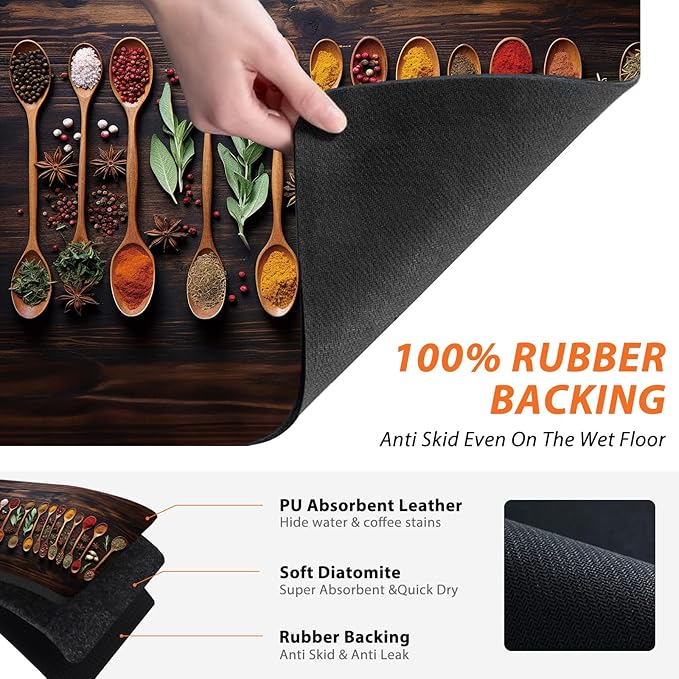 Kitchen Spices Dish Drying Mat - Image 6