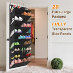 20-30 Pairs Over the Door Shoe Organizer, 10-Tier Door Shoes Rack, Handing - Image 3