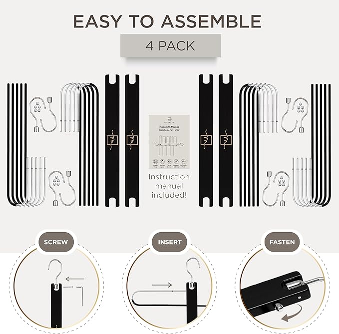 MORALVE Pants Hangers Space Saving - Image 7