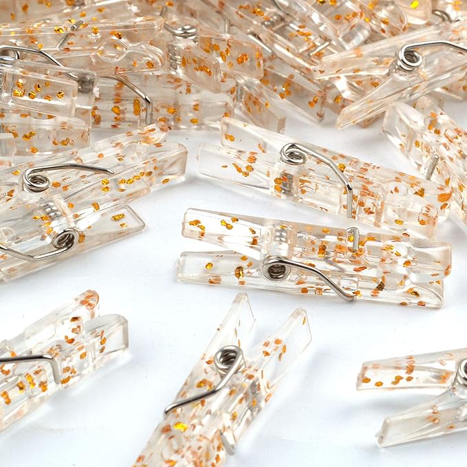 100 Pieces Clear Plastic Utility Paper Clip, Photo Paper Peg Pin, Clothes Line - Image 6