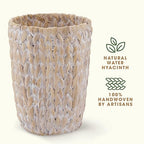 2-Pack White Wicker Trash Cans - Image 5