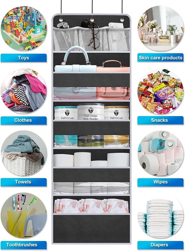 2 Pack Over the Door Storage Organizer - Image 5