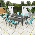 Patio Chairs Set of 4, Stackable Outdoor Dining Chairs for All Weather Textilene Fabric & Metal Frame, Outdoor Chairs Set for Backyard Deck Garden - Image 7