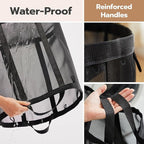 Mesh Laundry bag with Handles, 42L Collapsible Laundry Basket with 2 Hooks - Image 6