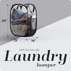 Handy Laundry Collapsible Mesh Pop Up Hamper - Image 2