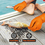 TitanFlex Heavy Duty Orange Industrial Nitrile Gloves - Image 7