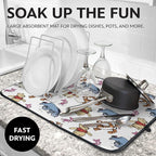 Disney Dish Drying Mats for Kitchen Counter – 16" x 18" Absorbent Kitchen - Image 2