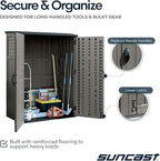 Suncast Outdoor Storage Cabinet Waterproof Resin Vertical Outdoor Storage Shed (54 cu. ft.) for Patio, Garden Tools, Cushions, & Equipment. Weatherproof Plastic Multi-Wall Design, Capacity Made in USA - Image 6