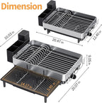 Dish Rack for Kitchen Counter, 304 Stainless Steel Dish Drying Rack, Expandable - Image 8